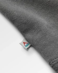 Waves u0026 Trees Recycled Cotton Long Sleeve Sweatshirt - Charcoal