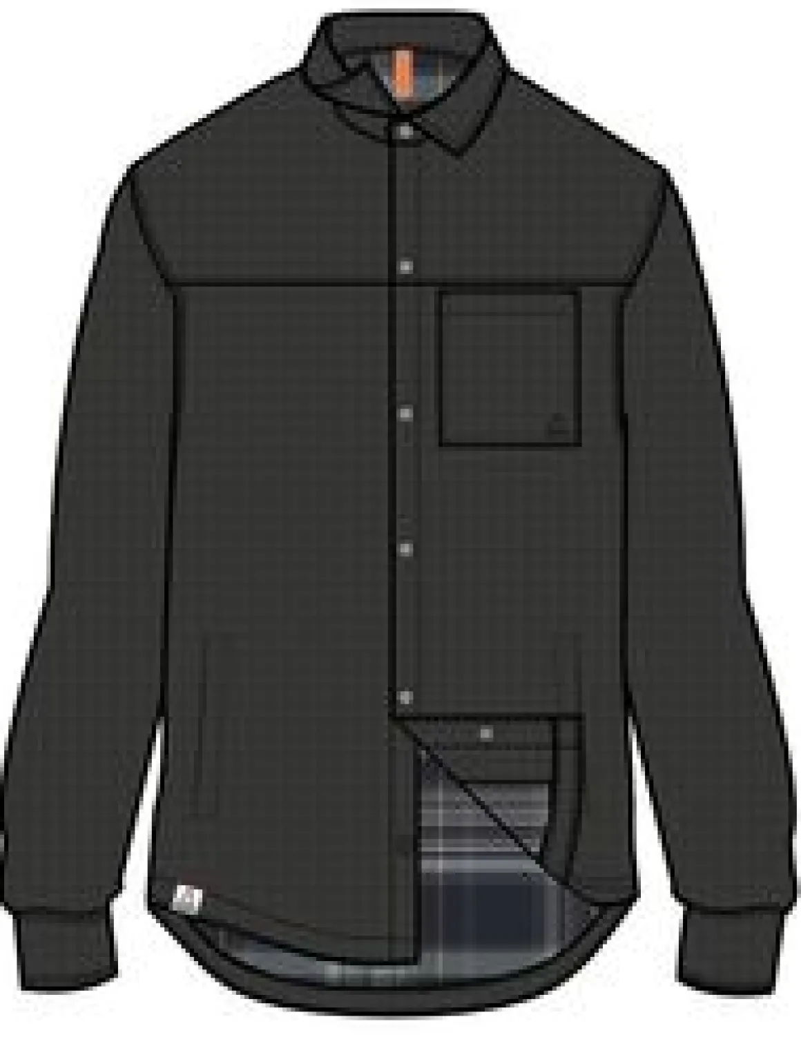 Way Flannel Lined Long Sleeve Shirt - Black