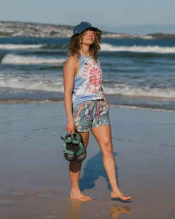 Way Out All Purpose Shorts - Abstract Seaweed Tidal Blue