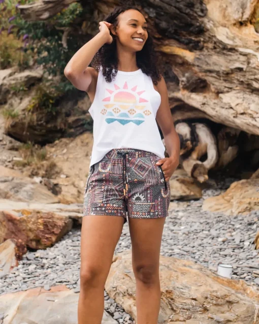 Way Out Recycled All Purpose Shorts - Vintage Patchwork Black/Multi