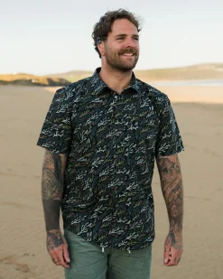 Way Ripstop Short Sleeve Shirt - Ocean Current Black