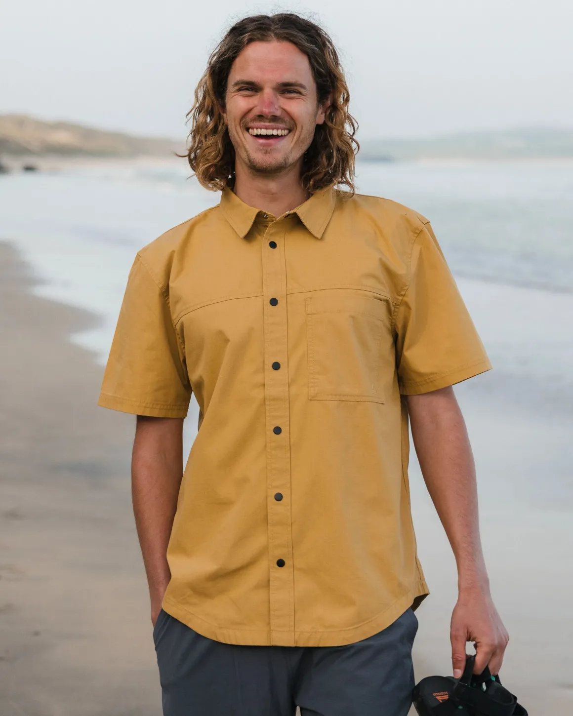 Way Ripstop Short Sleeve Shirt - Mustard Gold