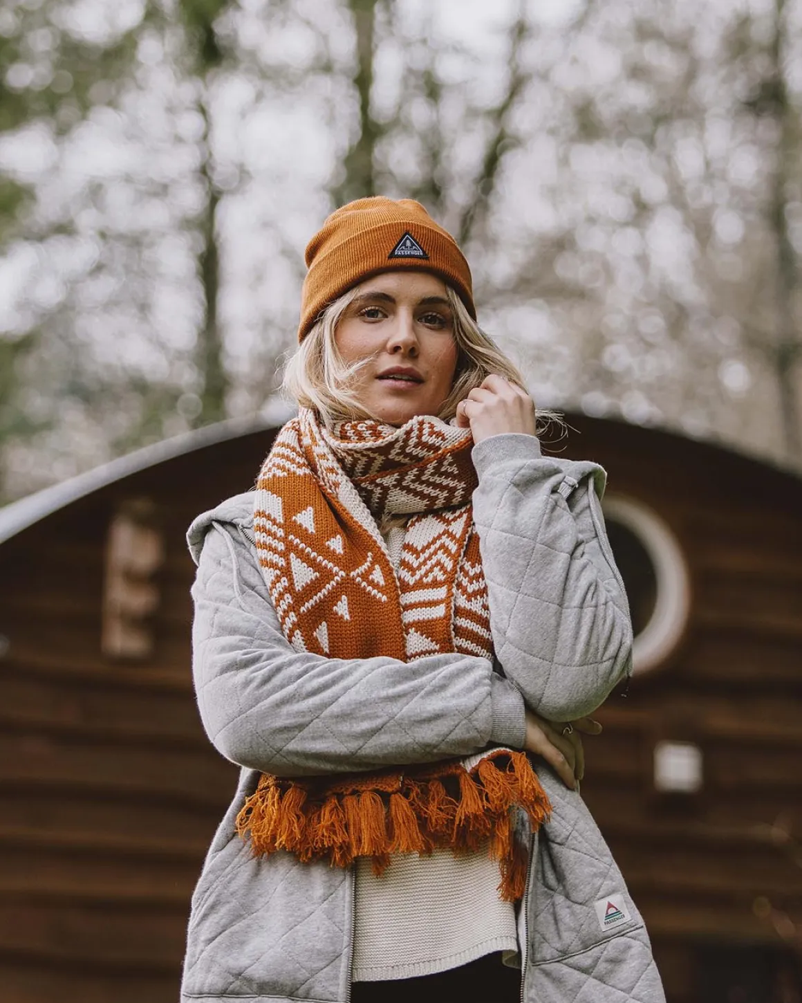 West Coast Recycled Acrylic Scarf - Glazed Ginger