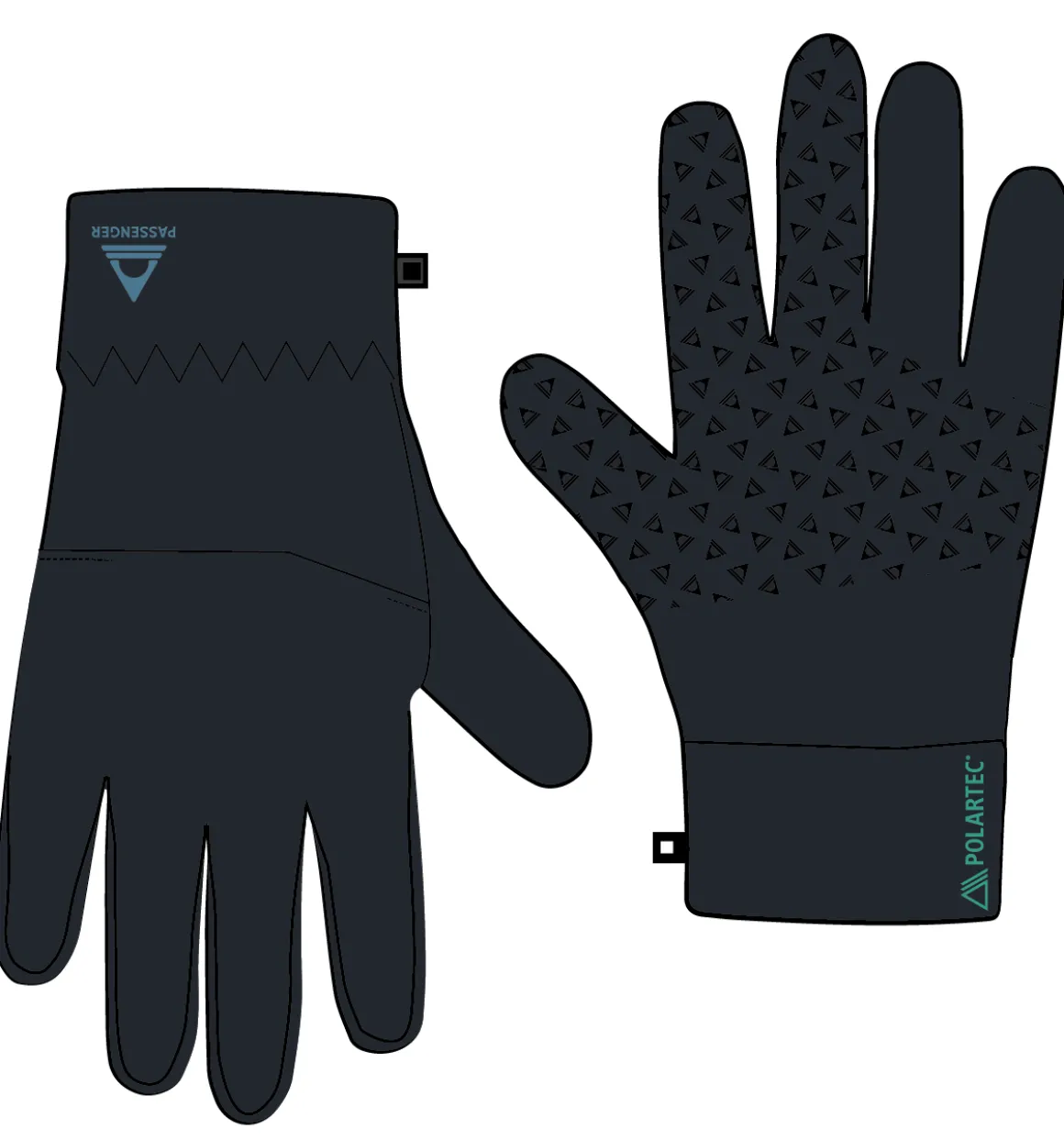 Wintergreen Recycled Polartec® Thermal Gloves - Black