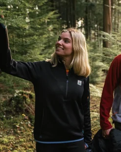 Women's Wintergreen Recycled Polartec® Fleece Pullover - Black