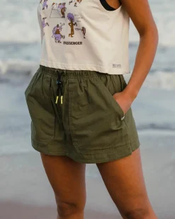 Wonderland Organic Cotton Skort - Khaki Green