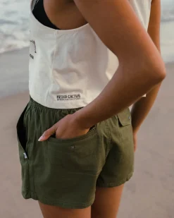 Wonderland Organic Cotton Skort - Khaki Green