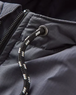 Woodland Hooded 1/2 Zip Recycled Polar Fleece - Mountain Geo Charcoal