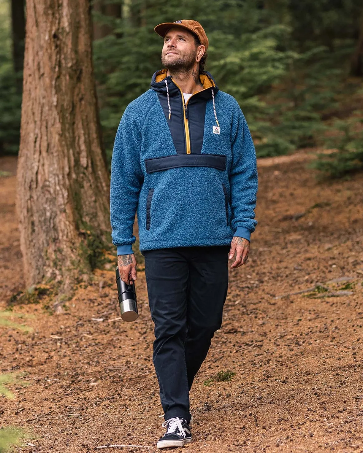 Woodland Recycled Polar-lined Sherpa Fleece - Blue Steel