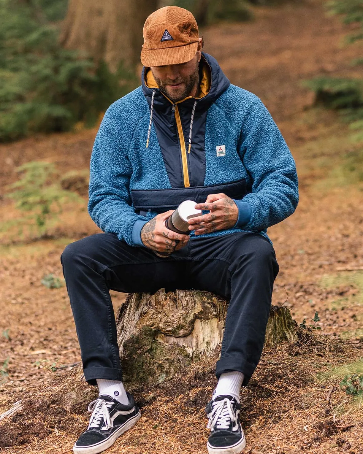 Woodland Recycled Polar-lined Sherpa Fleece - Blue Steel