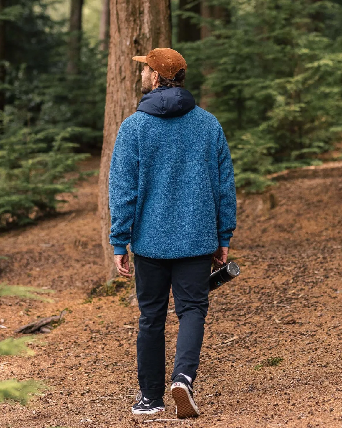 Woodland Recycled Polar-lined Sherpa Fleece - Blue Steel