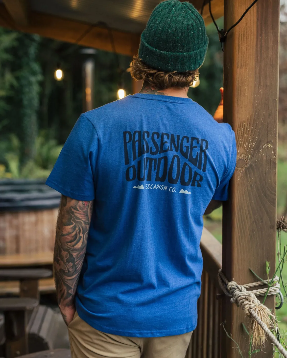 Yuca Organic Cotton T-Shirt - Azure Blue Marl