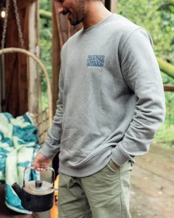 Yuca Recycled Cotton Long Sleeve Sweatshirt - Dark Grey Marl