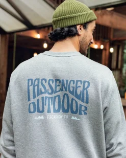 Yuca Recycled Cotton Long Sleeve Sweatshirt - Dark Grey Marl