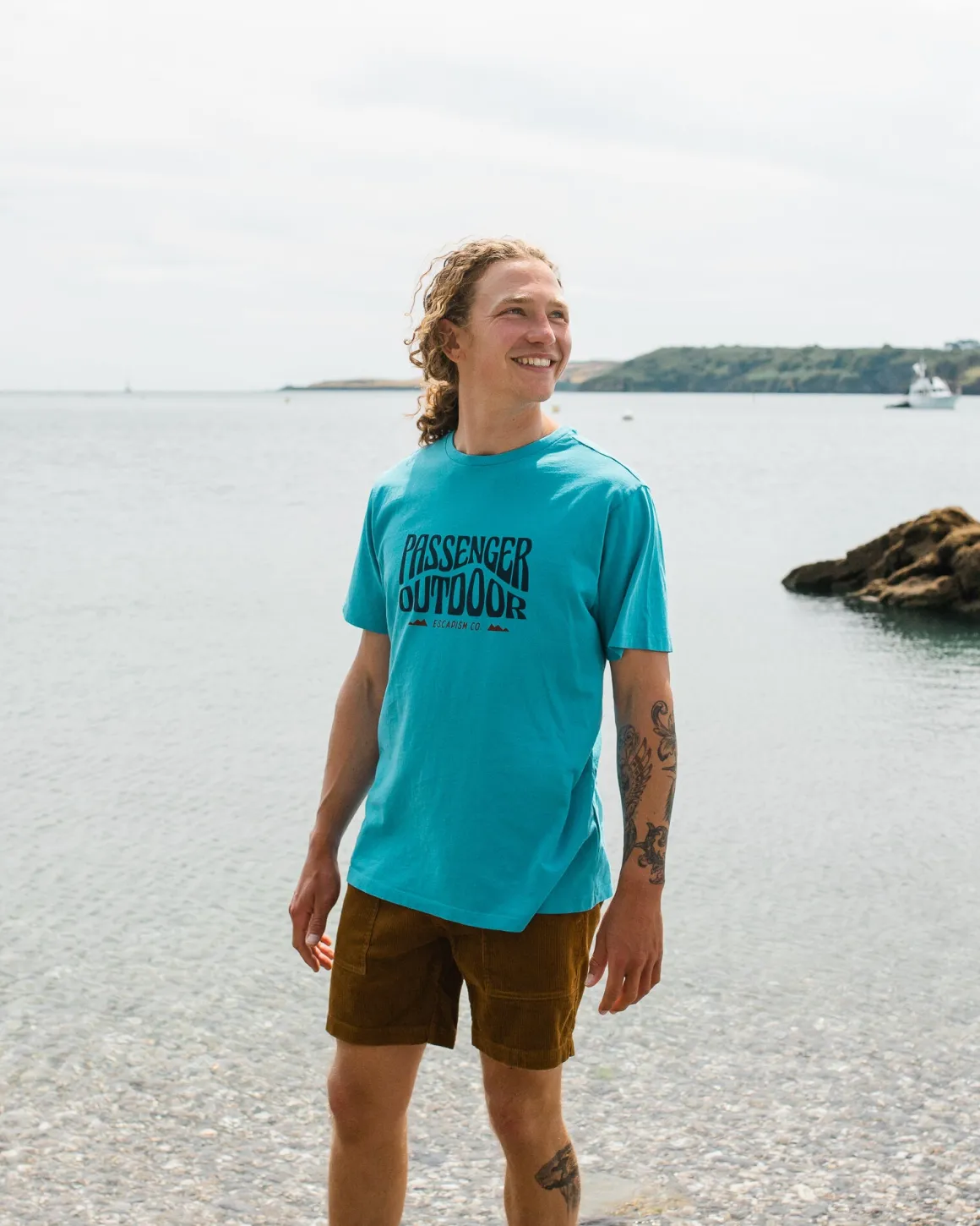 Yuca Recycled Cotton T-Shirt - Blue Pool