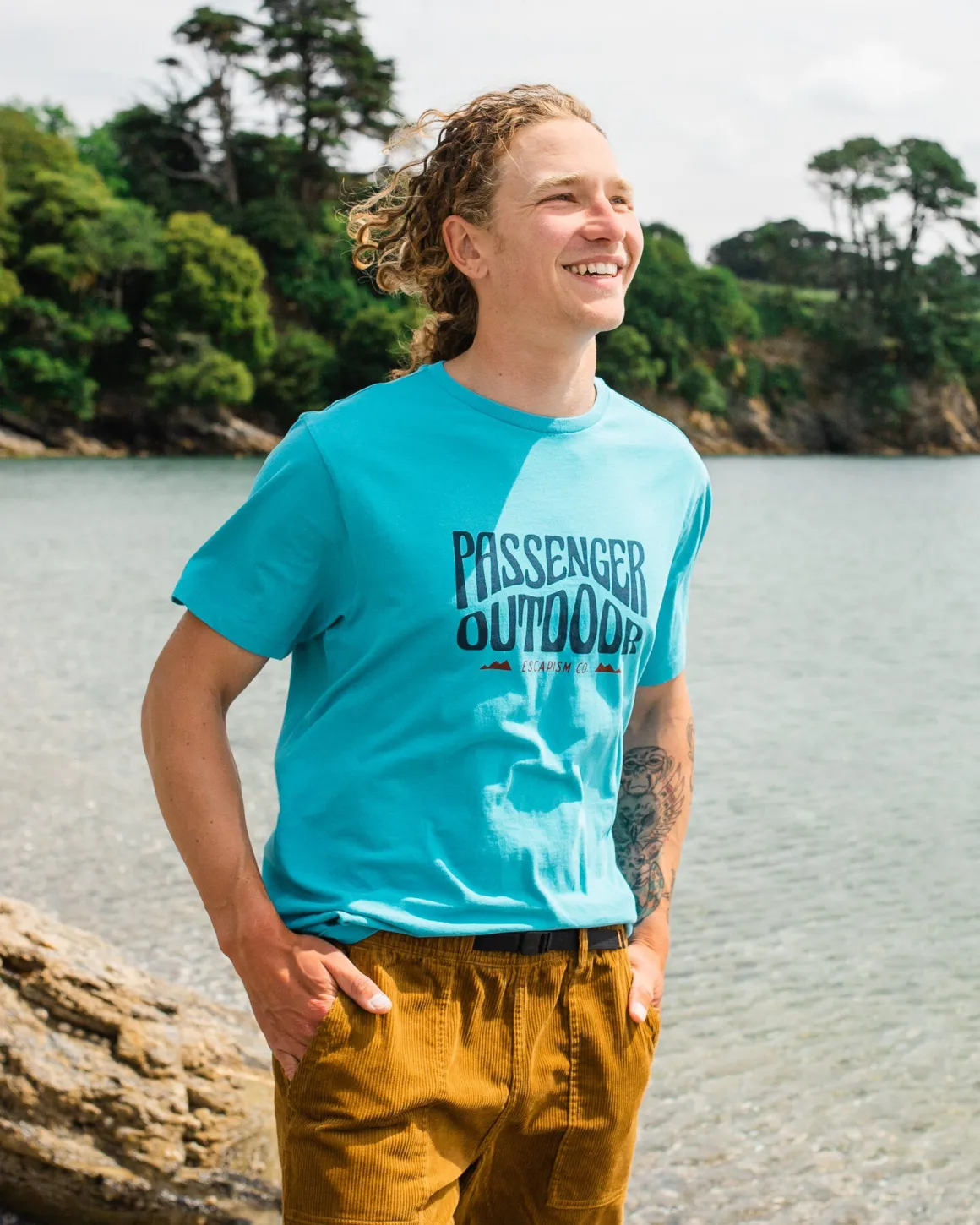 Yuca Recycled Cotton T-Shirt - Blue Pool